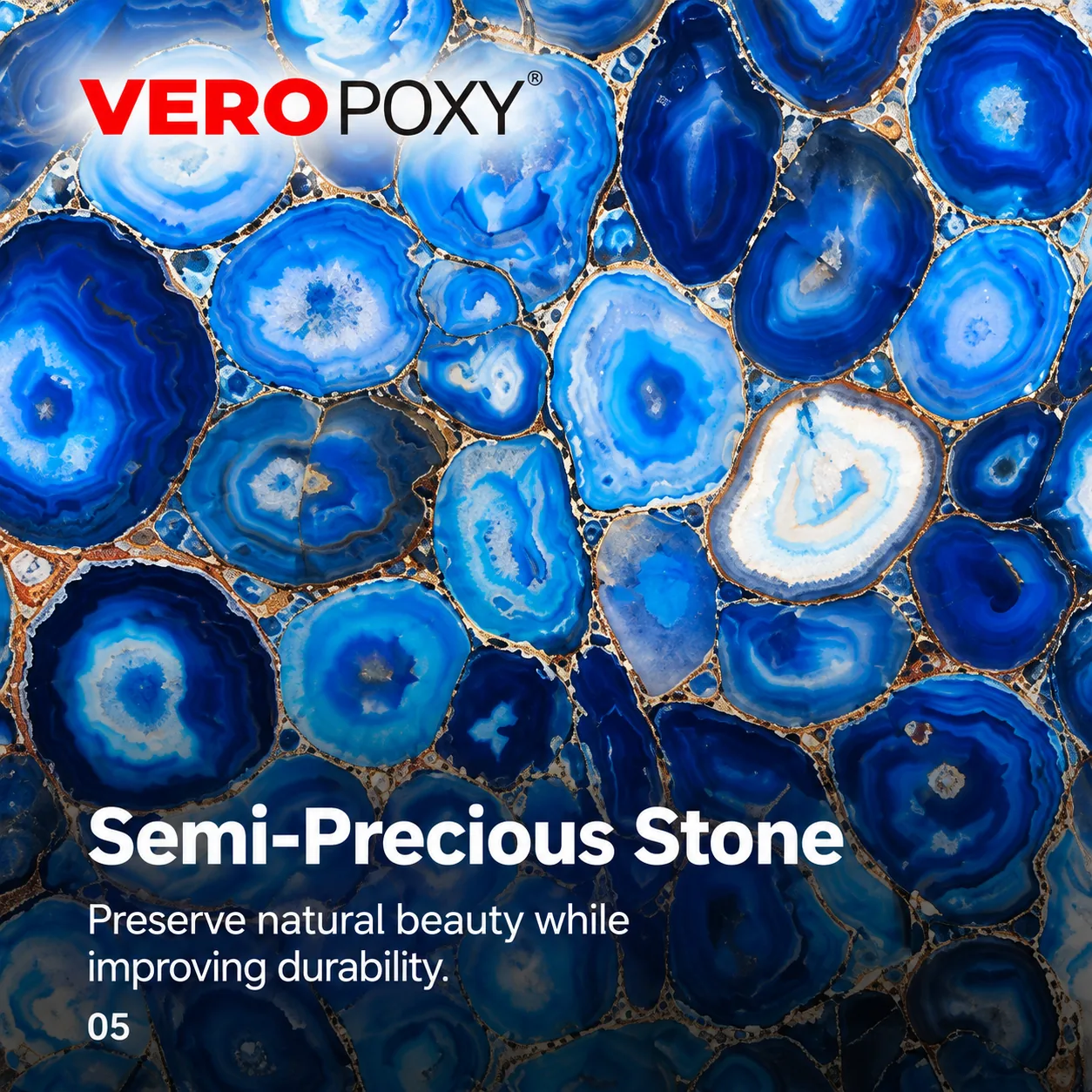 Veropoxy semi-precious stone epoxy solutions