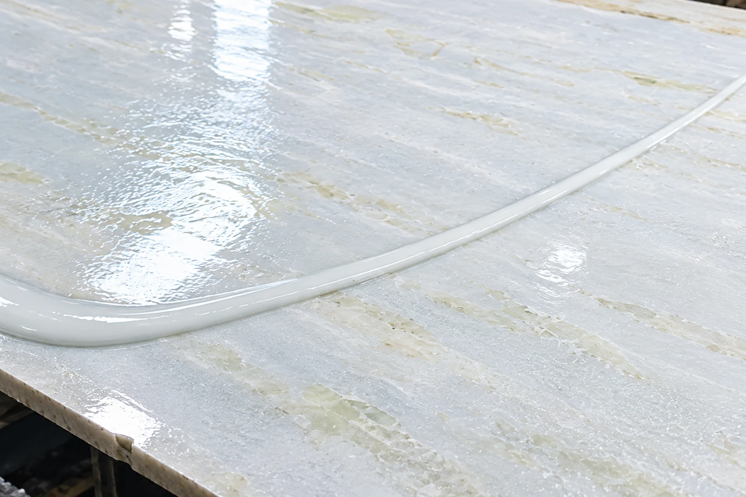 Granite repair and epoxy resin application