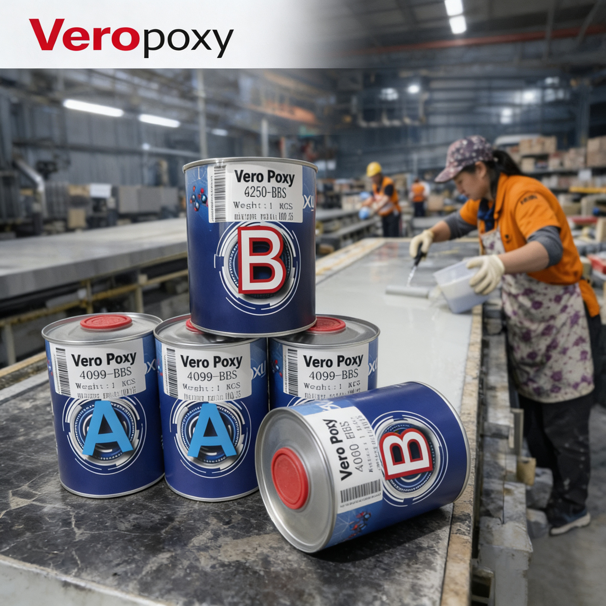 High Penetration Epoxy for Marble Slabs in High Temperature (38-45°C) – 5089 / BCO25Q for Colored Marble