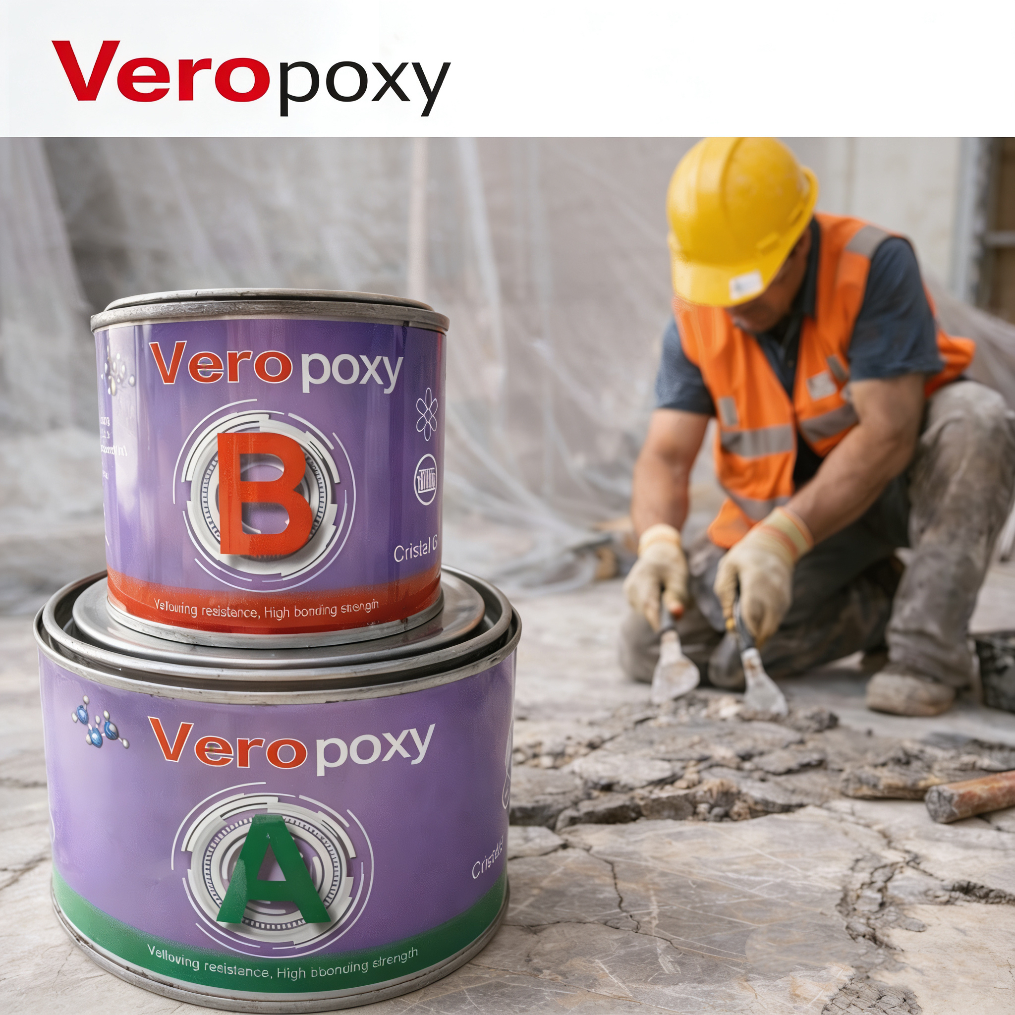 High Transparency Epoxy Mastic for Stone Bonding – 50KEN Easy-Mix Formula